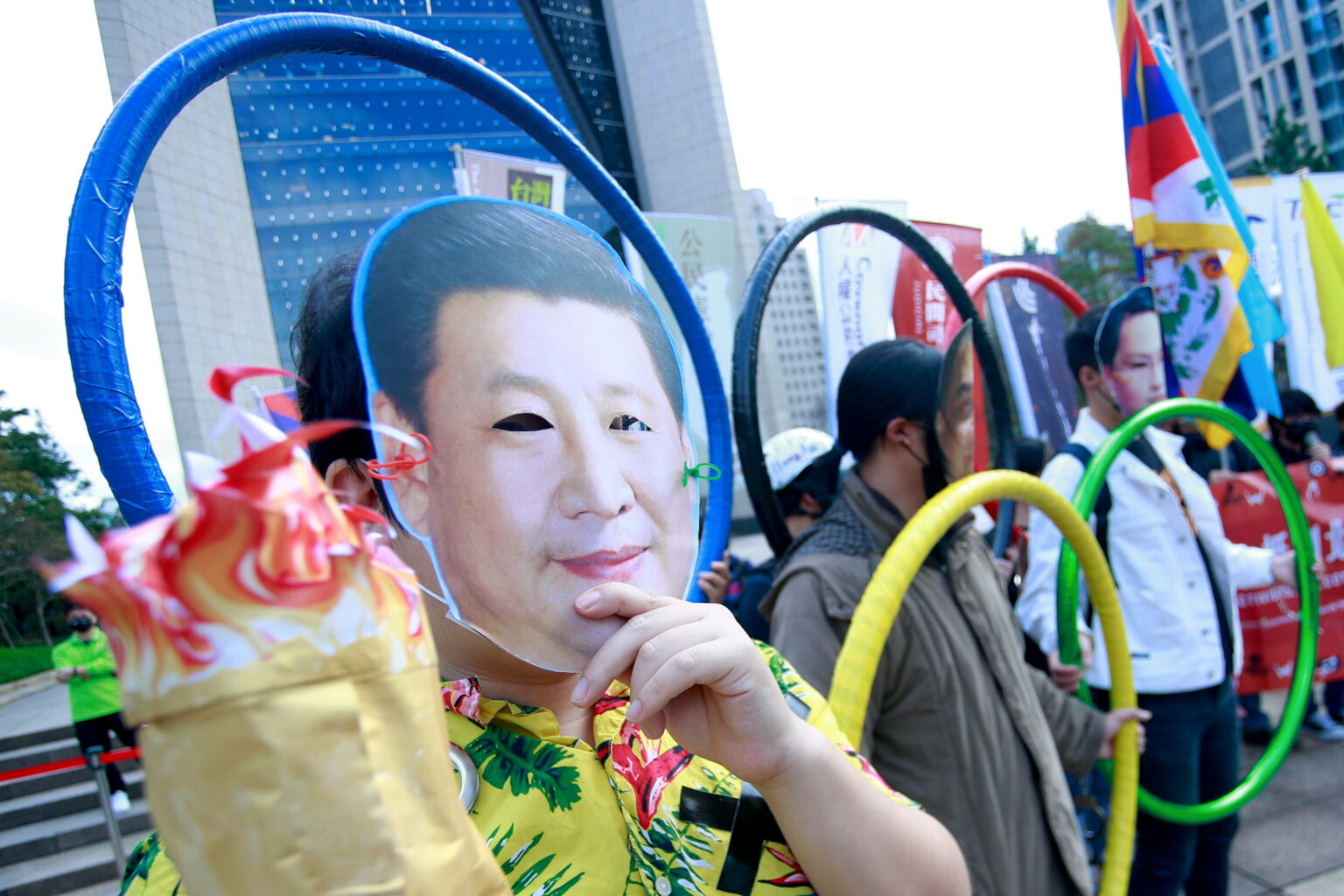 IMAGO / NurPhoto / Ceng Shou Yi | Demonstration calling for the Beijing 2022 boycotts in Taipei, Taiwan.